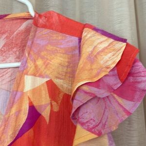 NWT Sofia layered ruffle wrap maxi dress, 2x